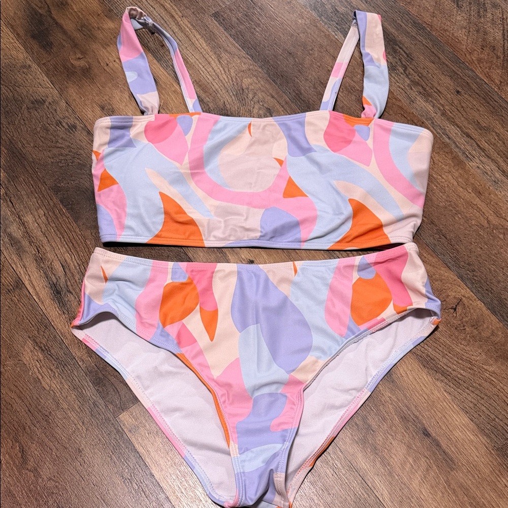 SHEIN Multicolor Abstract Bikini